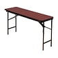 ICEBERG Premium Folding Table, 72" x 18", Mahogany/Brown (55284)