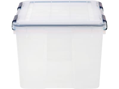 Iris USA Stack and Pull Storage Box, Clear - 6 count, 12.9 qt each