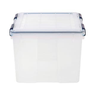 Iris USA Weathertight Storage Box, Clear, 19 qt