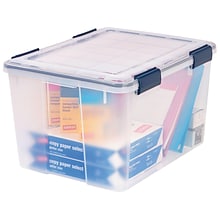 Iris WeatherPro 46 Qt. Latch Lid Storage Bin, Clear, Each (110455)