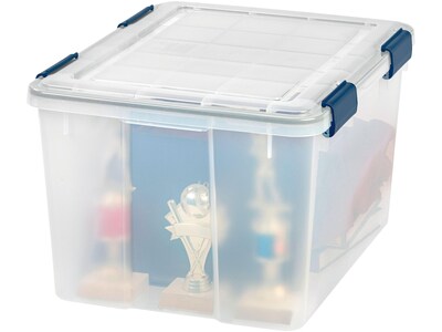 Iris WeatherPro 46 Qt. Latch Lid Storage Bin, Clear, Each (110455)