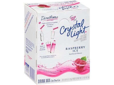 Crystal Light On-The-Go Raspberry Ice Drink Mix, 08 oz., 30/Box (GEN00798)