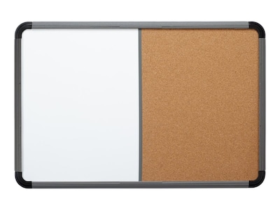 ICEBERG Ingenuity Combination Cork & Dry Erase Whiteboard, Polyethylene Frame, 4 x 3 (36047)