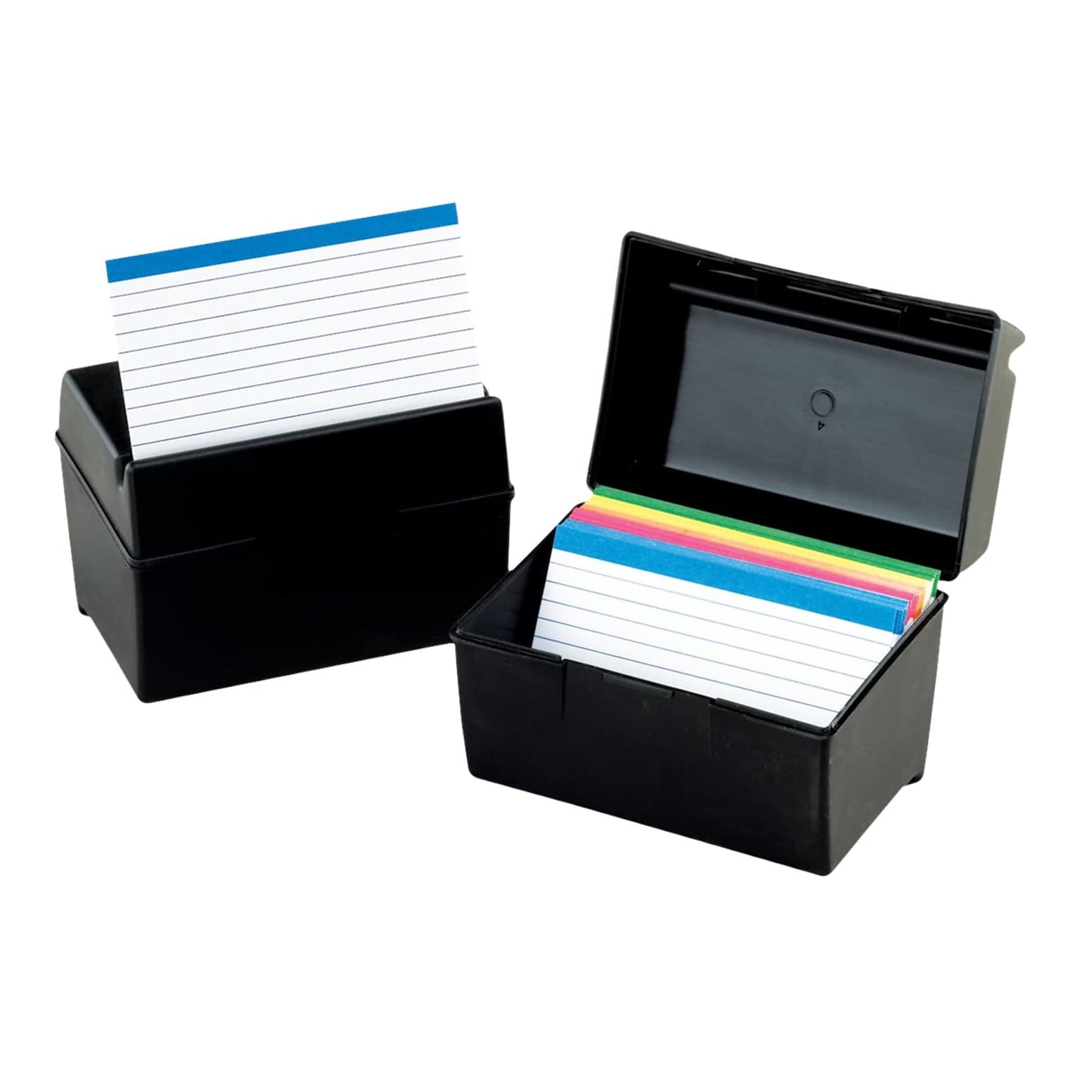 Oxford Index Card File Box, 300-Card Capacity, Black (01351)