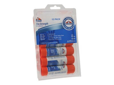 Elmers Extra Strength Permanent Glue Sticks, 0.88 Oz., 12/Pack (E532)