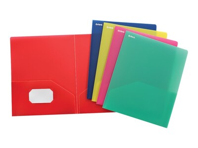 Oxford 2-Pocket Presentation Folders, Assorted Colors, 25/Box (OXF 99810)