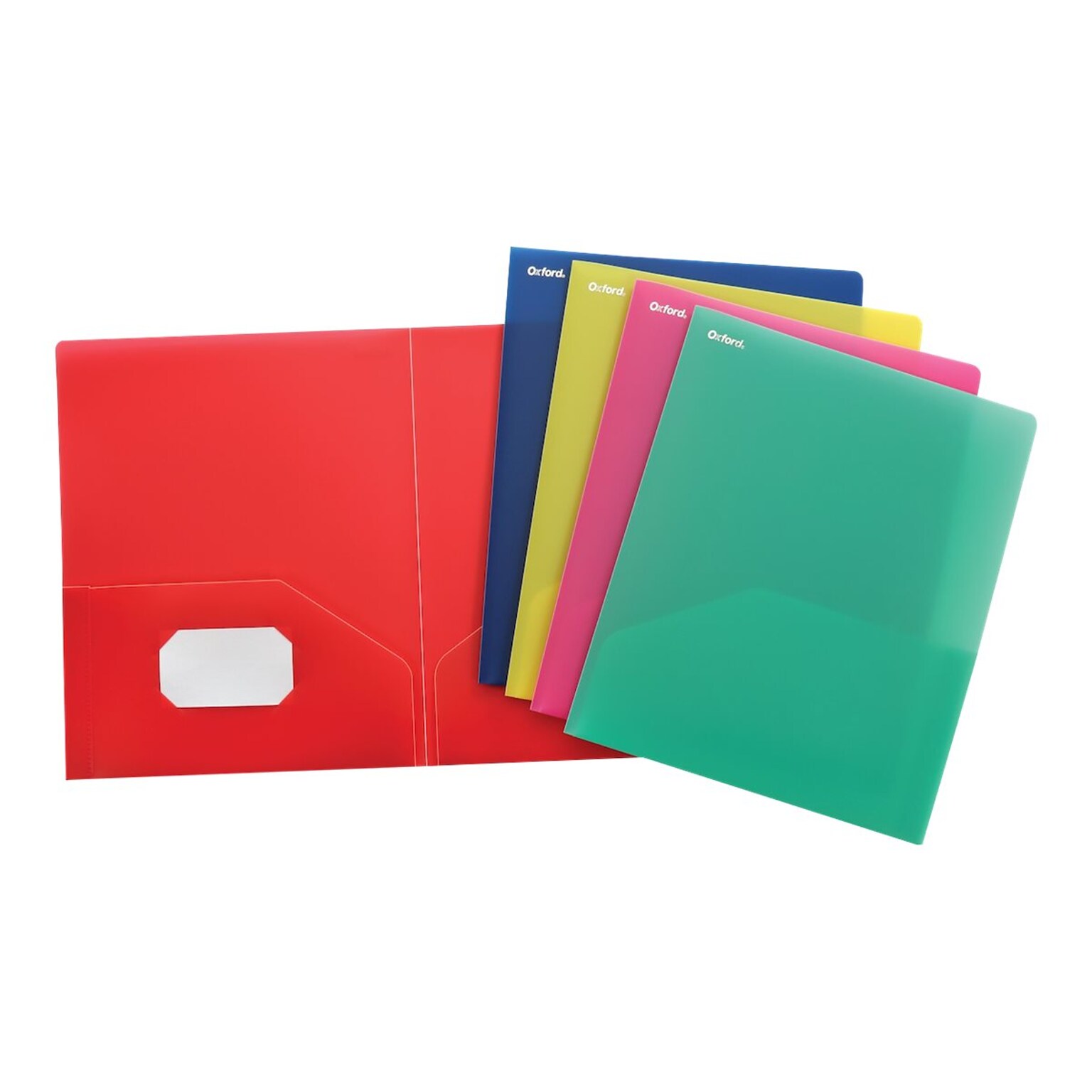 Oxford 2-Pocket Presentation Folders, Assorted Colors, 25/Box (OXF 99810)