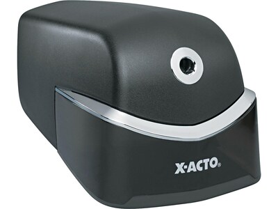 X-ACTO Quiet Electric Pencil Sharpener, Black/Silver (1750)