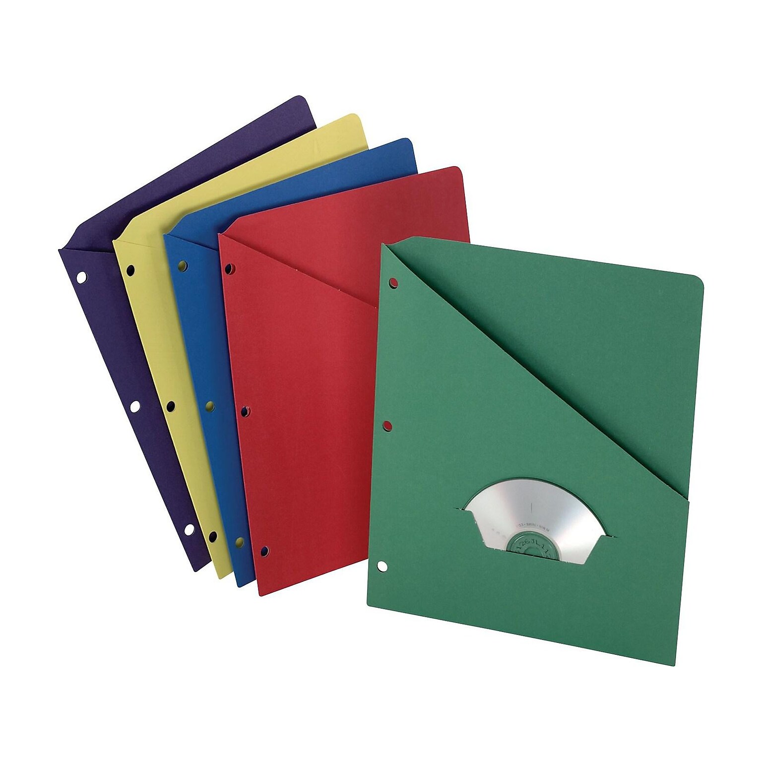 Pendaflex Slash Pocket Paper Sheet Protectors, Assorted Colors, 25/Pack (32940)