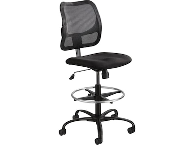 Safco Vue Nylon Mesh Back Fabric Computer/Desk Chair with Footrest, Black (3395BL)