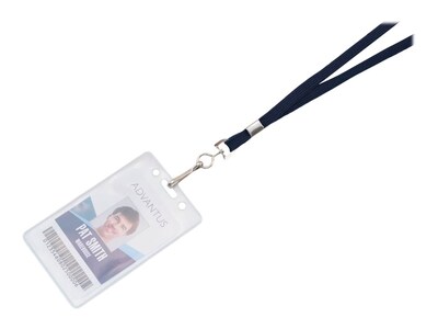 Advantus Deluxe Lanyards, Blue, 24/Box (75426)