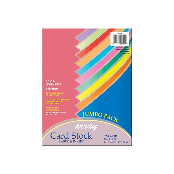 Astrobrights Colored Cardstock, 8-1/2 x 11 Inches, 65 lb, Lively Lemon, 250 Sheets, Yellow