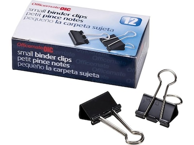 Universal Medium/small Binder Clips 5/8 3/8 Capacity 1 1/4 3/4