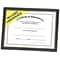 NuDell 8.5W x 11L Certificate Frame, Black/Gold, Each (19210)