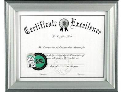DAX Timeless Wood Certificate Frame, Charcoal (N15783NT)