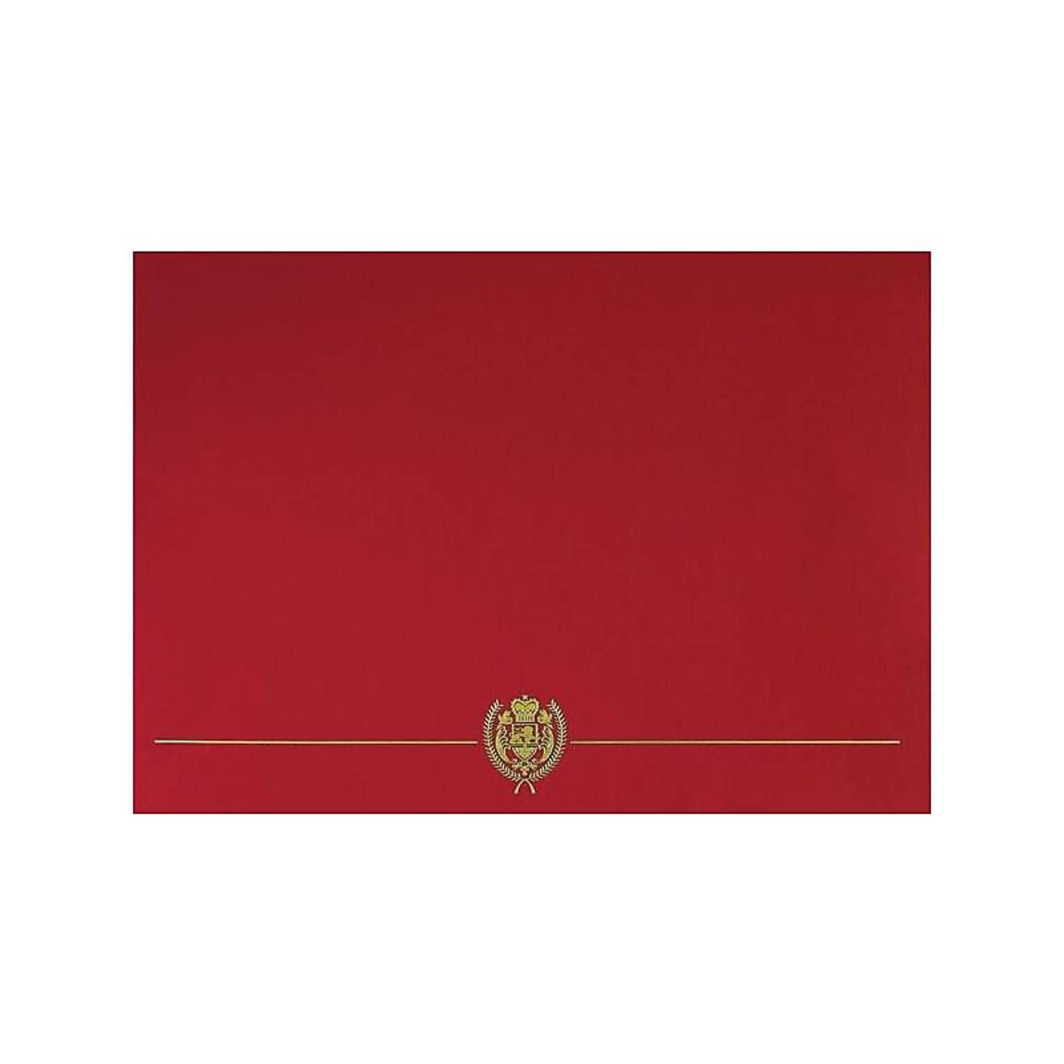 Great Papers Classic Crest Certificate Holders, 8.5 x 11, Red, 5/Pack (903031S)