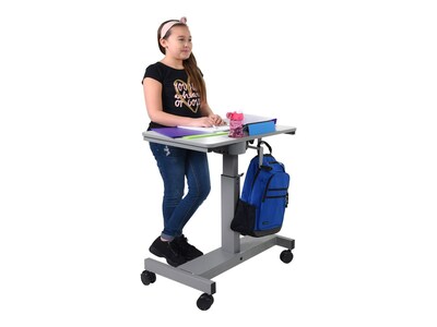 Luxor Student 27"W Adjustable Desk, Steel/Laminate (STUDENT-C)