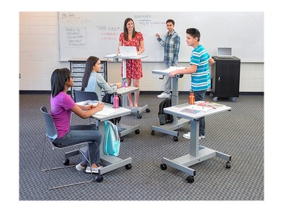 Luxor Student 27"W Adjustable Desk, Steel/Laminate (STUDENT-C)