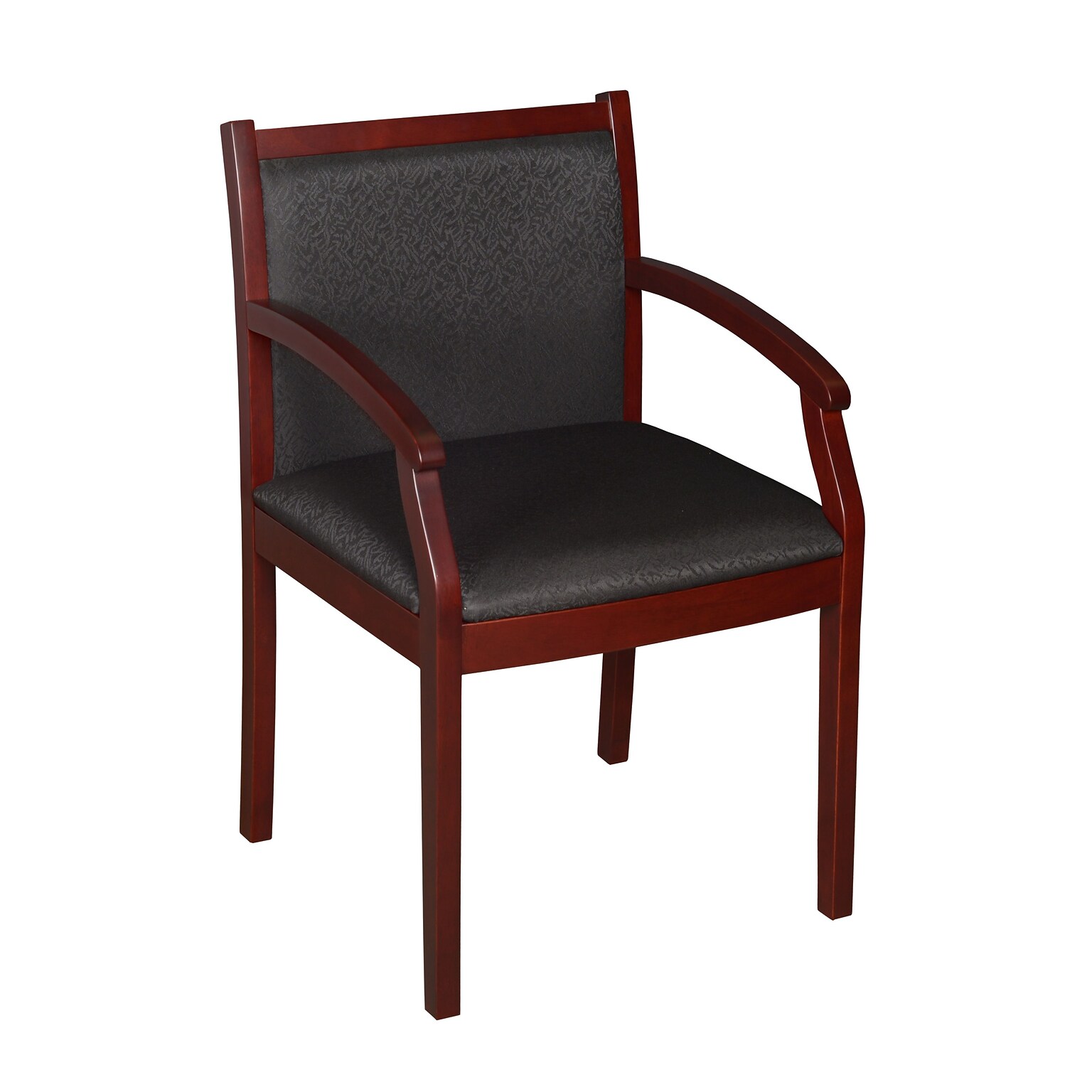 Regency Regent Fabric Guest Chair, Mahogany/Black (9875MHBK)