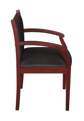 Regency Regent Fabric Guest Chair, Mahogany/Black (9875MHBK)