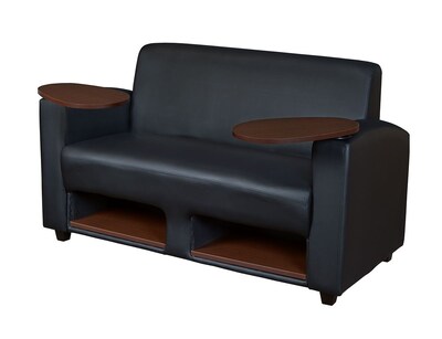Regency Supernova Tablet Arm Loveseat- Black/Java