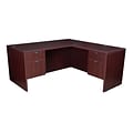 Regency Legacy 71 Double Pedestal L-Desk with 35 Return, Mahogany (LLD7135MH)