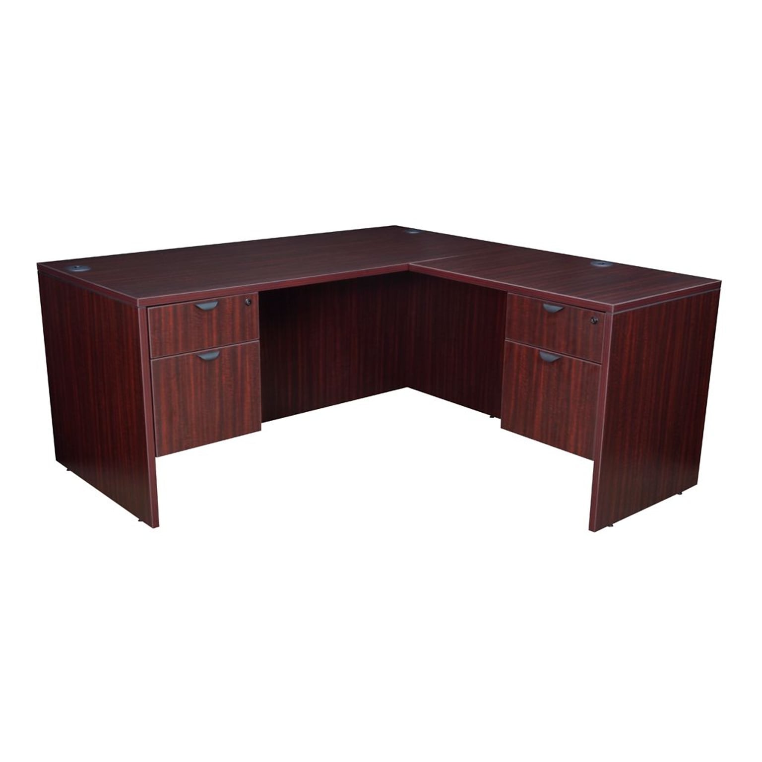 Regency Legacy 71 Double Pedestal L-Desk with 35 Return, Mahogany (LLD7135MH)