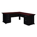 Regency Fusion 72 Double Pedestal L-Desk with 48 Return, Mahogany (MLD723048MH)