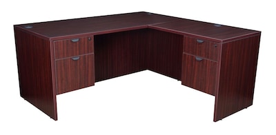 Regency Legacy 60 Double Pedestal L-Desk with 35 Return, Mahogany (LLD6030MH)