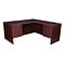 Legacy 66 Double Pedestal L-Desk with 47 Return, Mahogany Laminate (LLD663047MH)