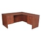 Legacy 71" Double Pedestal L-Desk with 47" Return, Cherry Laminate (LLD713547CH)