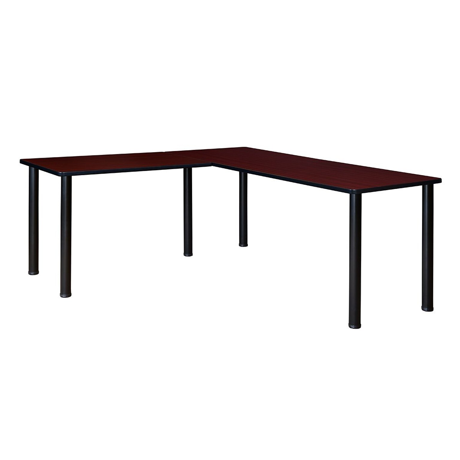 Regency Kee 72 L-Desk with 42 Return, Mahogany/Black (ML722442MHBPBK)