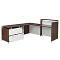 Regency OneDesk Reception Desk Shell with 62 Single Lateral Return- Java