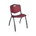 Regency M Plastic Stack Chair, Burgundy (4700BY)