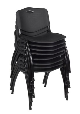 Regency M Stack Chair (8 pack)- Black (4700BK8PK)