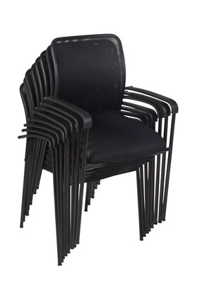 Regency Mario Stack Chair (8 pack)- Black