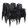 Regency M Plastic Stack Chair, Black, 40/Pack (4700BK40PK)