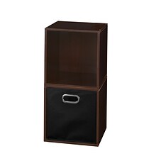 Niche Cubo 26 x 13Storage Set, 2 Cubes and 1 Canvas Bin, Truffle/Black (PC2PKTF1TOTEBK)