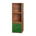 Niche Cubo Storage Set - 3 Cubes and 1 Canvas Bin- Warm Cherry/Green