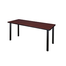 Regency Kee 72 x 24 Training Table- Mahogany/ Black