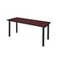 Regency Kee 72" x 24" Training Table- Mahogany/ Black