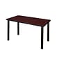 Regency Kee Training Table, 24"D x 48"W, Mahogany/Black (MT4824MHBPBK)