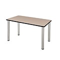 Regency Kee 48 x 24 Training Table- Beige/ Chrome