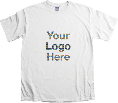 Custom 100% Cotton Tee Digital-White