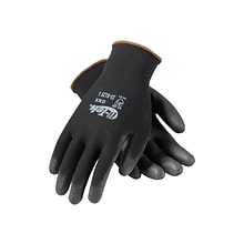 G-Tek 33-B125 Polyurethane Coated Nylon Gloves, Large, 13 Gauge, Black, 12 Pairs (33-B125/L)
