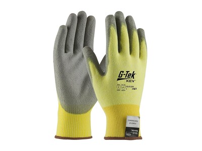 PIP G-Tek Kevlar/Lycra Polyurethane Gloves, Yellow and Gray, 12 Pairs (09-K1250/L)