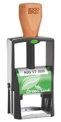 2000 PLUS® Green Line Self-Inking Line Dater, 1-3/4 x 1-1/8 Impression, Black Ink (039307)
