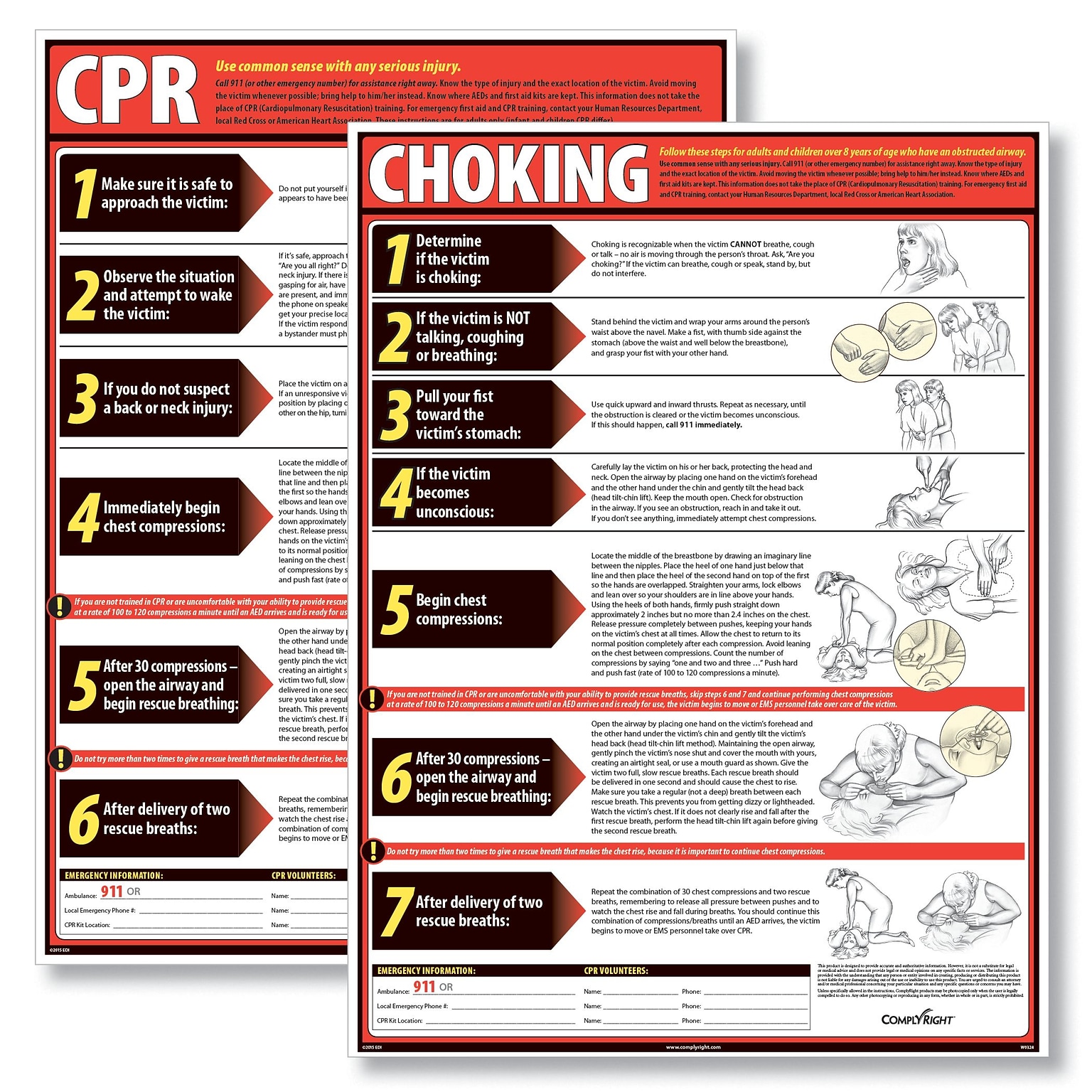 ComplyRight CPR & Choking Poster Bundle (W0855)