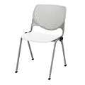 KFI, Kool Collection, Steel frame, stack chair, light grey & white, 2300-BP13-SP08