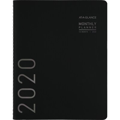2020 AT-A-GLANCE 7 x 8 3/4 Contemporary Monthly Planner, 12 Months, January Start, Black (70-120X-05-20)